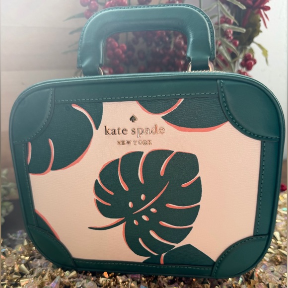 kate spade Handbags - Kate Spade New York Traveler Trunk Crossbody Bag with Monstera Leaves Print